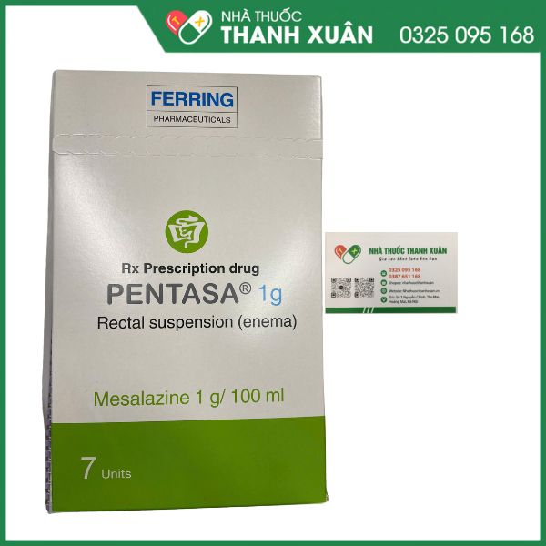 Pentasa® 1 g/100ml Enema hỗn dịch thụt trực tràng điều trị viêm loét đại tràng